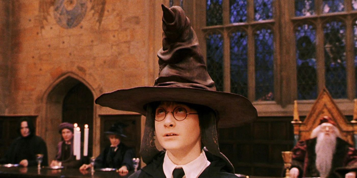 Гарри Поттер, которого сортирует Сортировочная шляпа