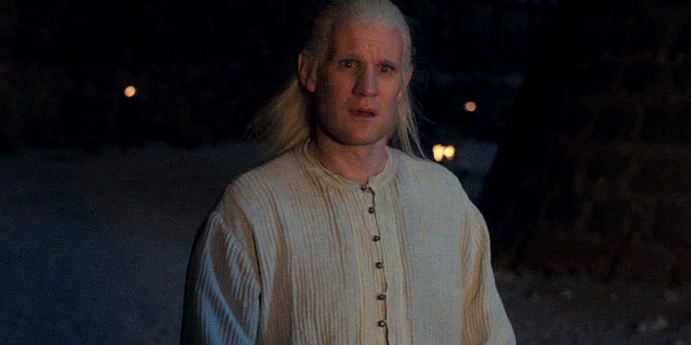 Метт Сміт у ролі Дейемона Таргарієна спостерігає за смертю Лейни у 6-му епізоді "Дома Дракона".