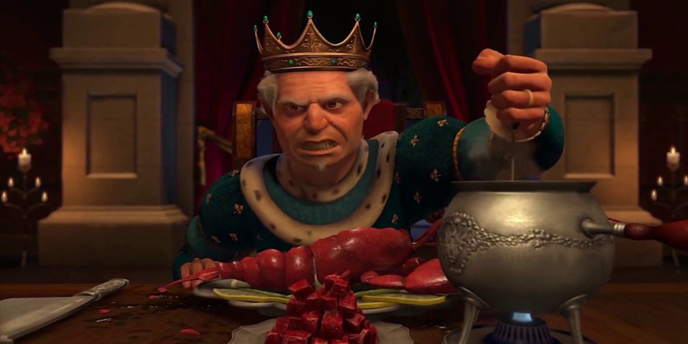 Король Гарольд сердито ужинает в Шреке 2