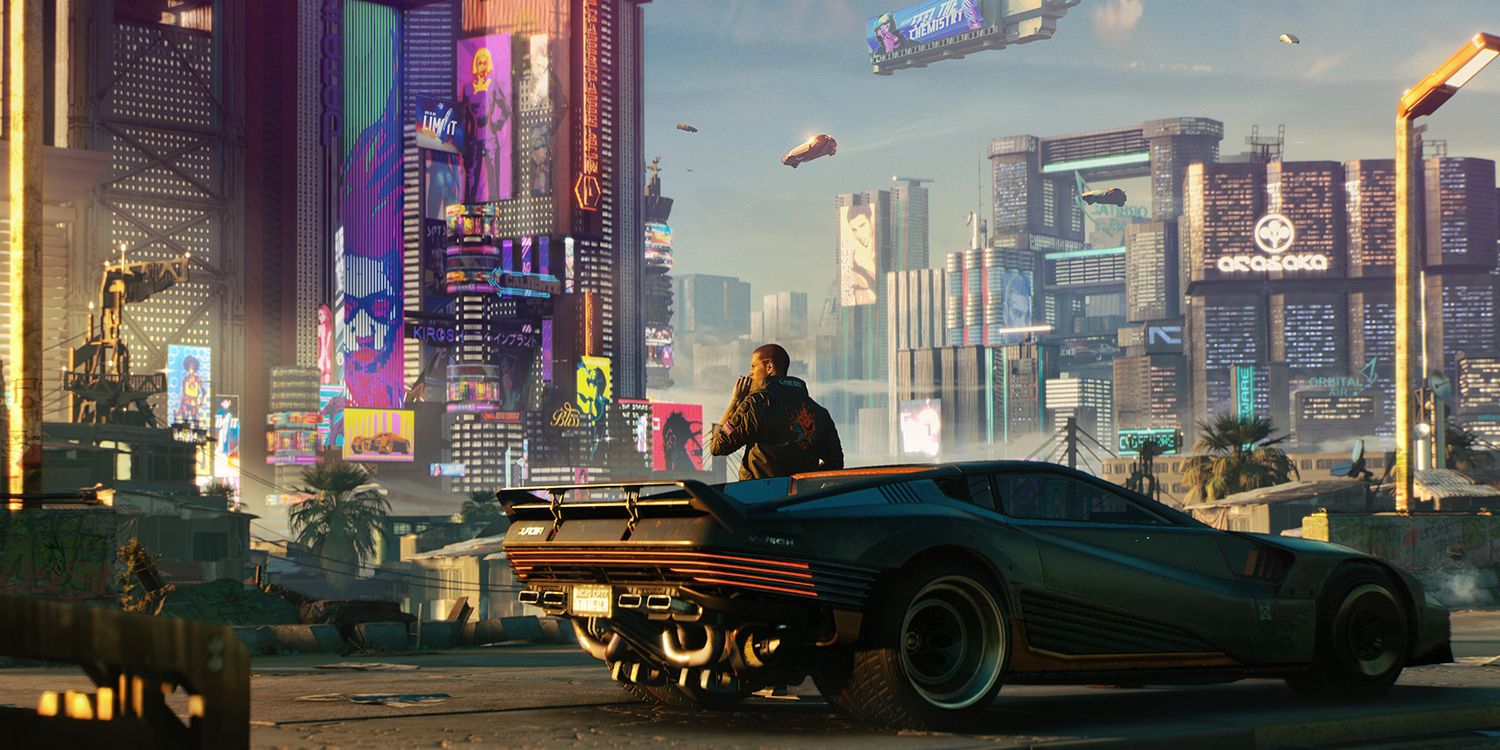 Cyberpunk 2077 Ви автомобіль міський горизонт