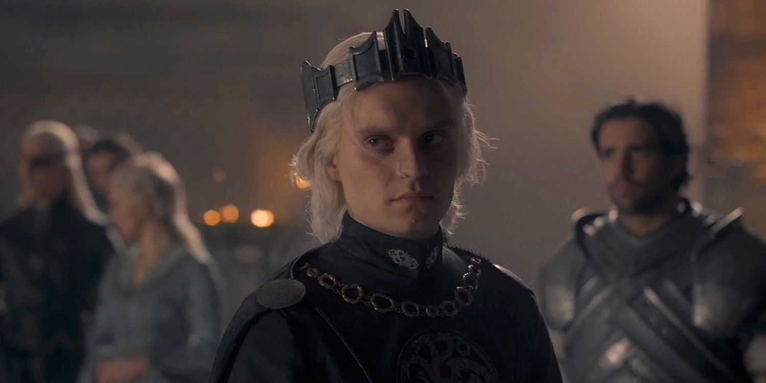Том Глінн-Карні в ролі короля Ейгона II Таргарієна в 9 епізоді серіалу "Будинок дракона"