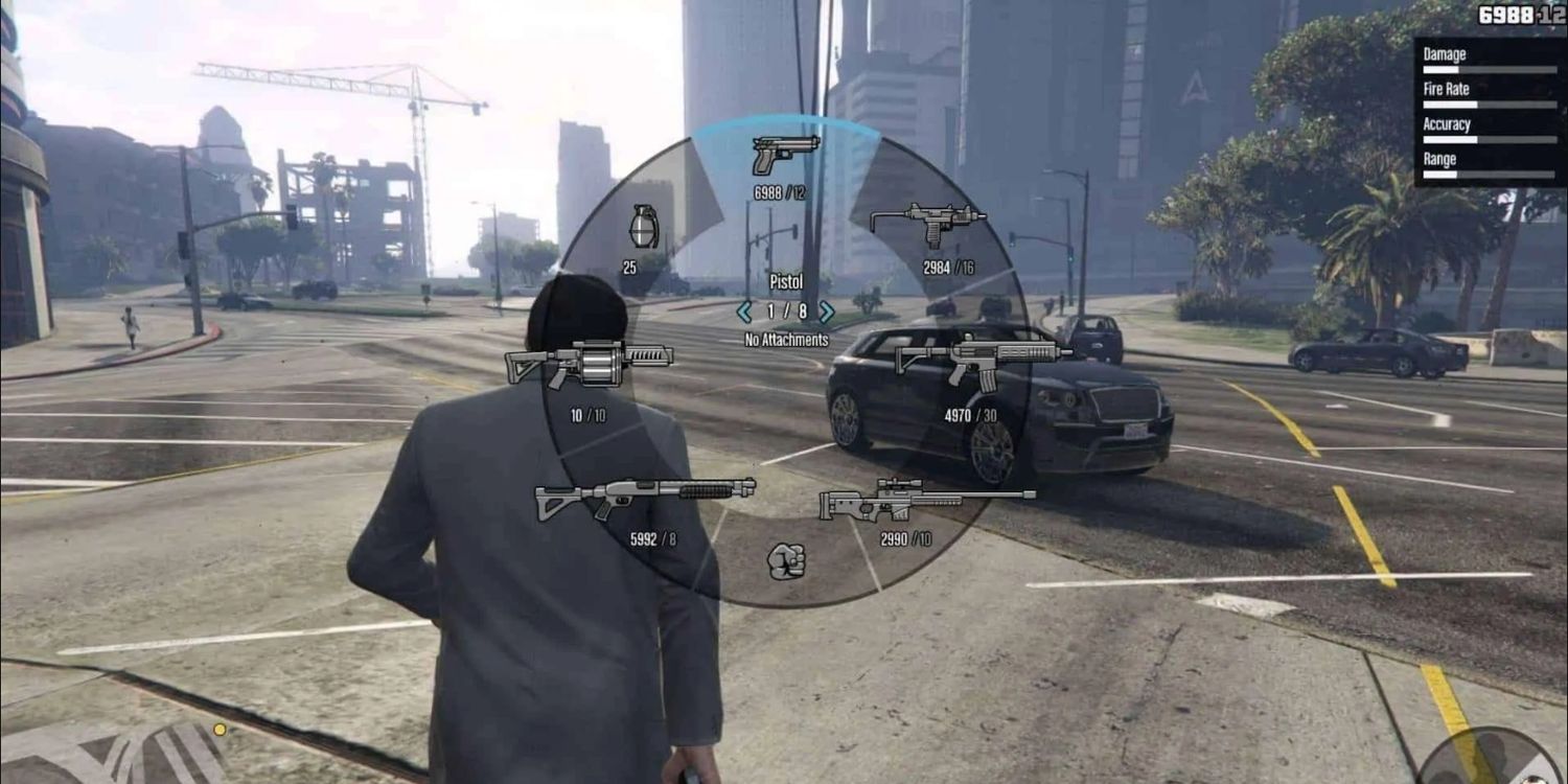Полностью заряженное колесо оружия в Grand Theft Auto V