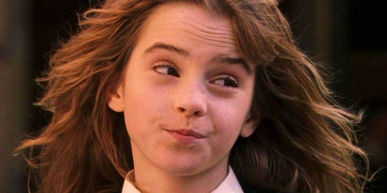 Емма Вотсон в ролі молодої Герміони Грейнджер.