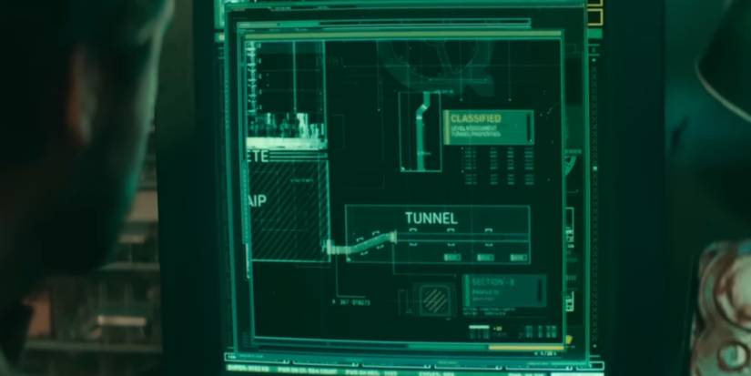 Бункер, епізод 1: Джордж розглядає плани бункеру, які показують підземну систему тунелів